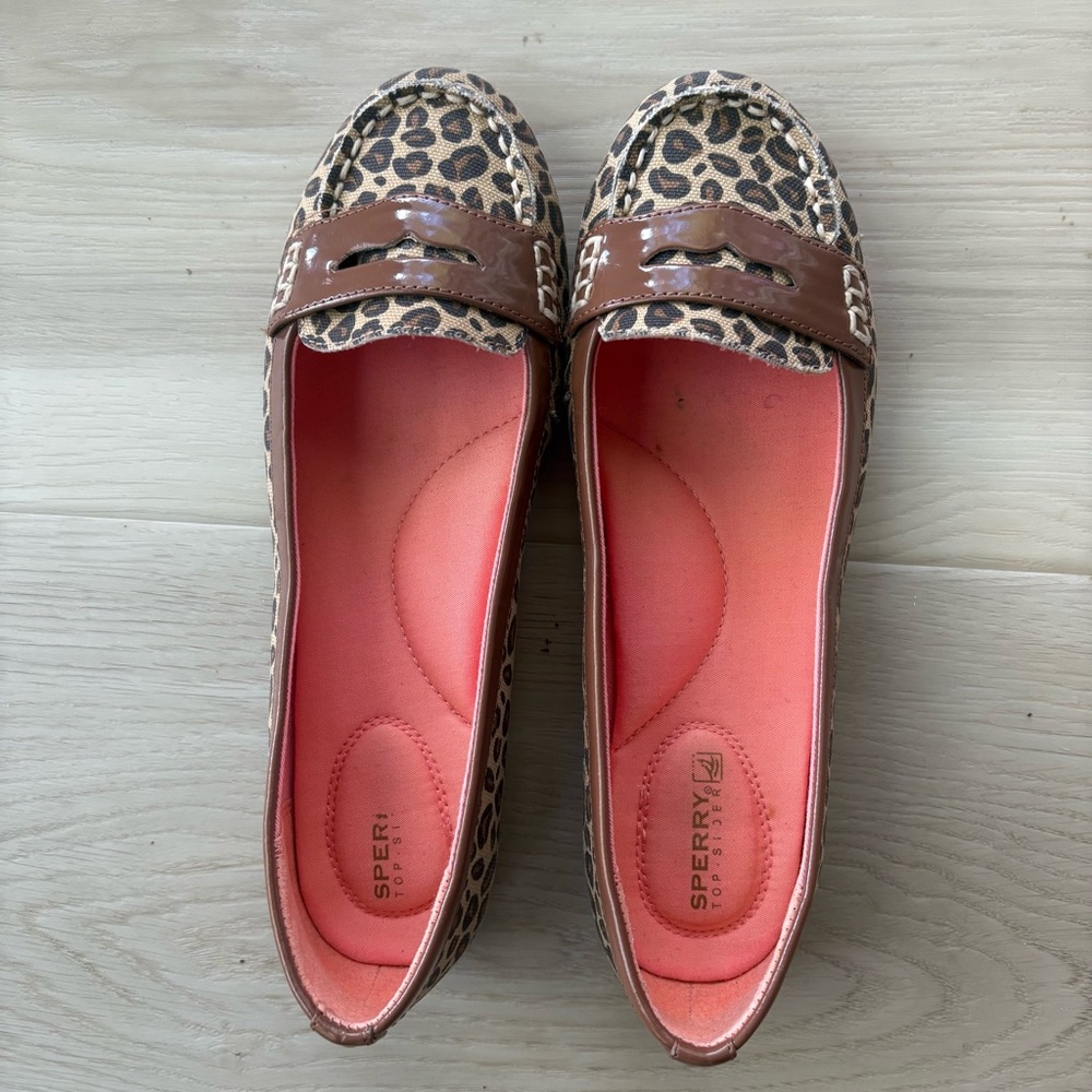 Sperry Topsiders Leopard Print Sz 6.5